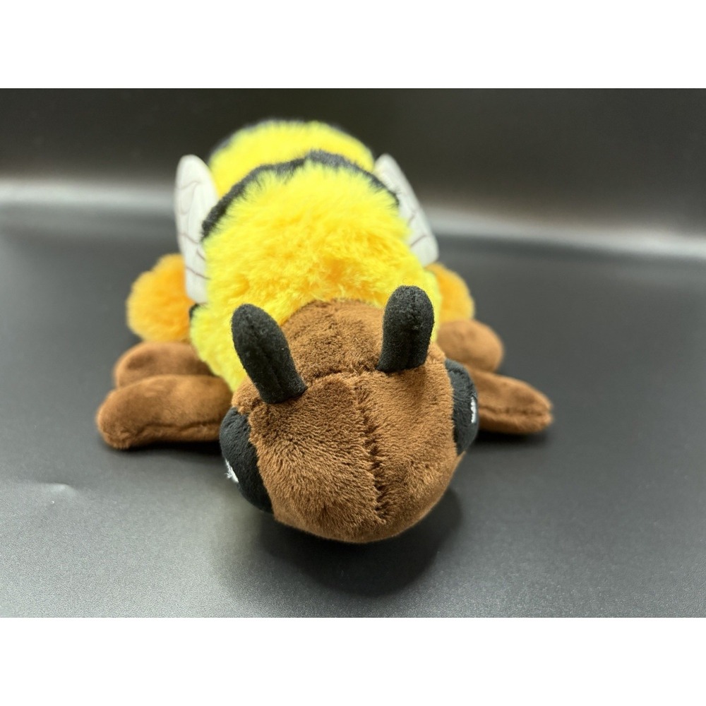 Wild Republic Bumble Bee Plush 8" Stuffed Animal Black Yellow Wings Fuzzy Insect - Picture 2 of 13